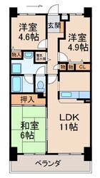 水鉄アーバンコンフォート岩出の物件間取画像